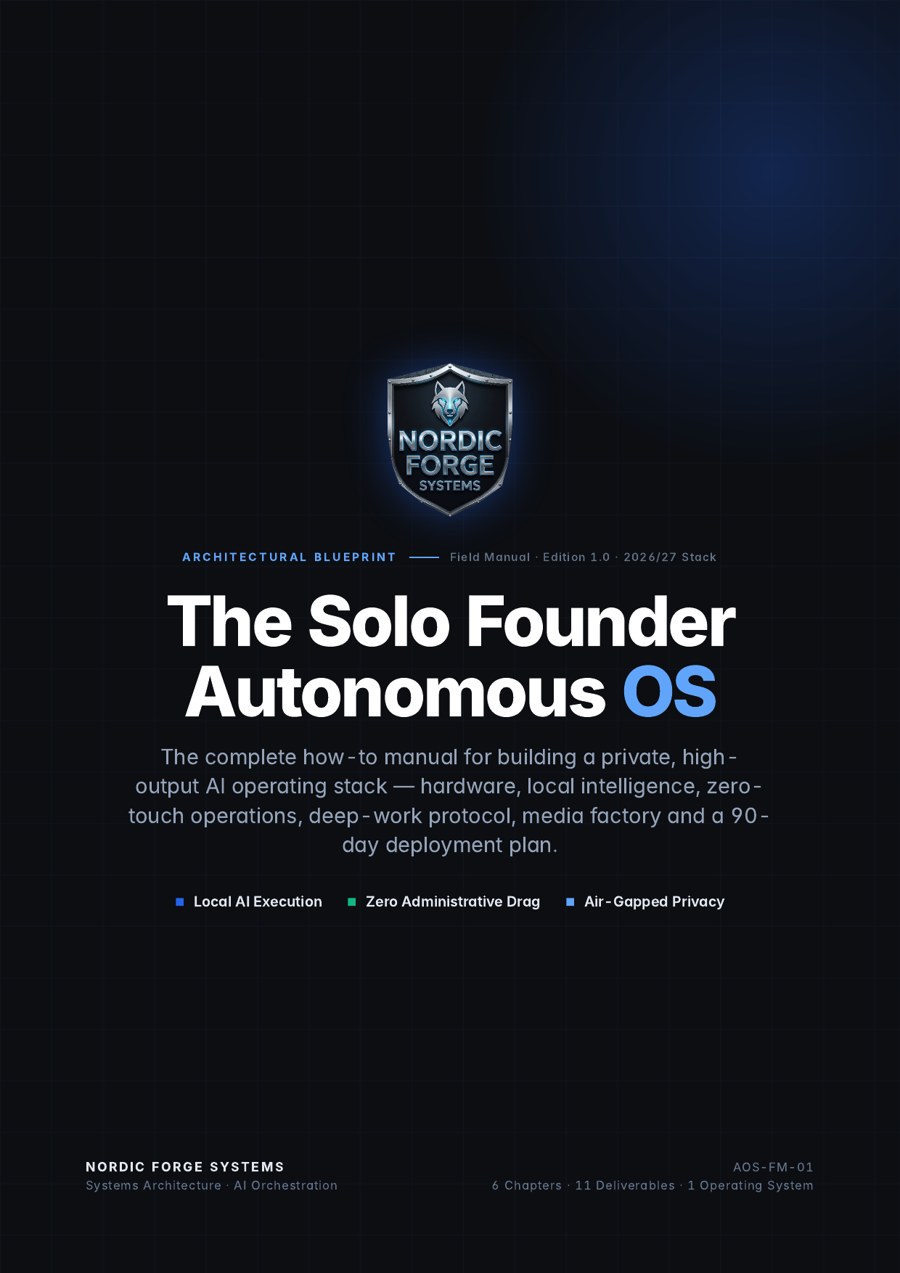 Cover of The Solo Founder Autonomous Operating System Field Manual